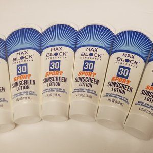 6 Max Block 30 SPF Sport Sunscreen Lotion,